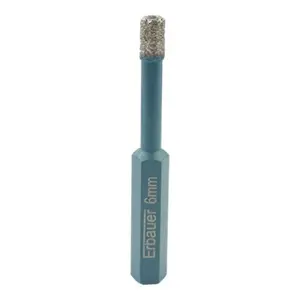 Kit de 3 forets carrelage pointe diamant 6, 8 et 10 mm avec guide-foret