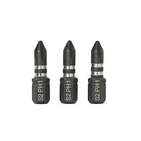 Embout de vissage torsion impact PH1 25 mm Erbauer - 3 pièces