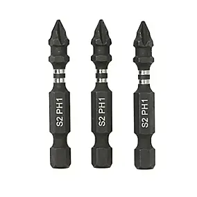 Embout de vissage torsion impact PH1 50mm Erbauer - 3 pièces