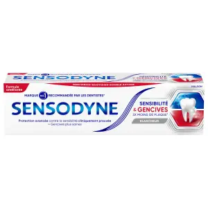 SENSODYNE Dentifrice sensibilité et gencives sensibles blancheur 75ml