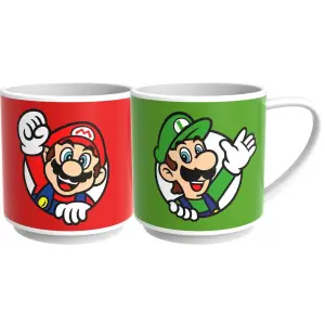 Lot de 2 Mug Super Mario - Mario + Luigi