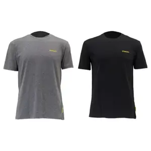 Lot de 2 t-shirts coton manches courtes noir et gris chiné XXL