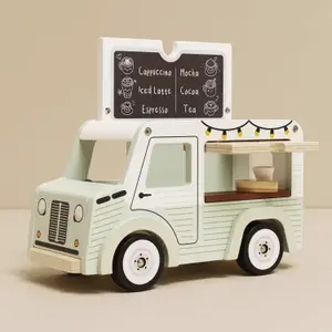 Camionnette-café truck pour maison de poupée en bois FSC
