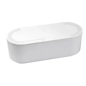 Boîte de rangement de câbles blanc D-Line L. 415 x l. 165 mm, bloc 6 prises