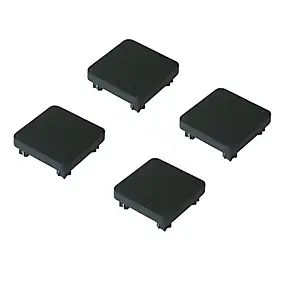 Chapeau GoodHome Neva anthracite 7,5 x 7,5 cm (Lot de 4)