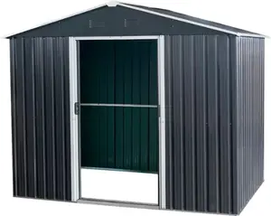 Abri métal gris avec portes coulissantes 4,86 M²
