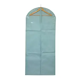 Housse de rangement pour vêtement H. 135 cm x L. 60 cm Pratiks vert d'eau