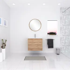 Ensemble meuble + vasque + miroir "Tiny" L. 60 cm