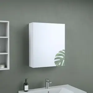 Armoire salle de bain miroir blanc style l.50 x h.60 x p.15 cm