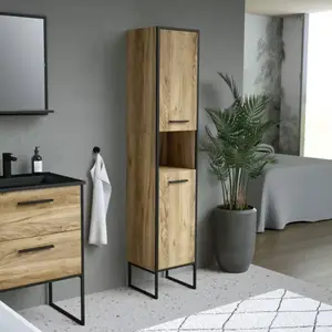Colonne de rangement salle de bain "district" l.35x h.176 x p.35 cm