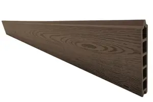 Lot de 6 lames composites marron - L. 177 x l. 15 cm. Ép. 21 mm.