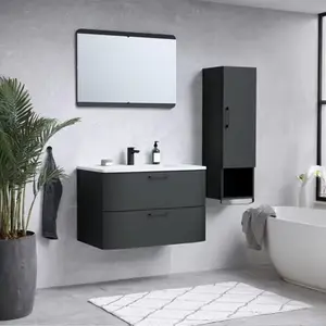 Colonne de salle de bain "OLONNE BOW" noir