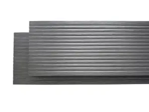 Lame composite extérieur gris effet bois réversible L. 2,20 m x l. 14,5 cm