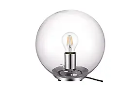Lampe à poser Barool E27 IP20 verre transparent