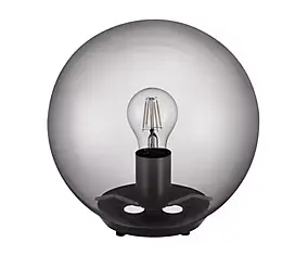 Lampe à poser Barool E27 IP20 verre fumé