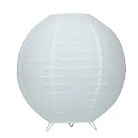 Lampe à poser papier Taynae E27 IP20 blanc