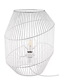 Lampe de table incandescent Tsolma GoodHome E27 blanc mat