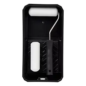 Kit mini rouleau laqueur + 1 manchon + 1 bac de peinture 100mm