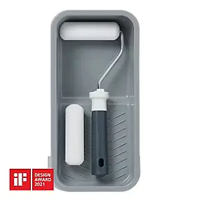 Kit mini rouleau laqueur + 1 manchon laqueur + bac de peinture GoodHome 100mm