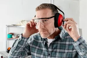 Casque antibruit avec serre-tête rigide réglable