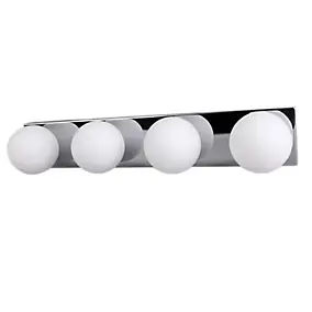 Applique murale de salle de bain Dorres 4 lumières G9 4.2W IP44 GoodHome argent