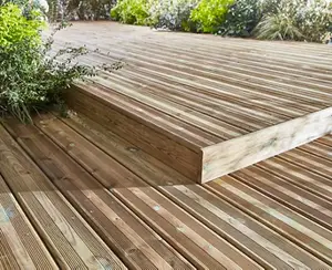 Lame de terrasse en pin "Lemhi" C4 - Vert - L. 240 x l. 14,4 cm, ép. 27 mm
