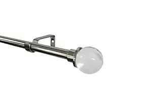 Embout boule pour barre à rideau GoodHome ⌀19cm Olympe gris