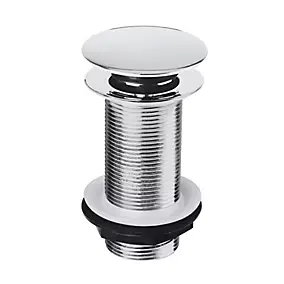 Bonde chromée quick-clac sans trop-plein 100mm pour vasque Flomasta