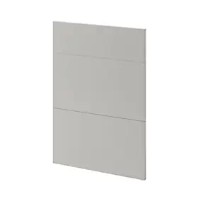 Façade de cuisine 1 tiroir et 2 casseroliers Stevia gris mat l. 50 cm x H. 72 cm GoodHome