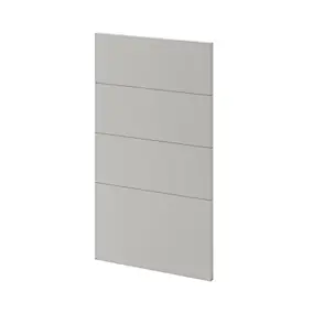 Façade de cuisine 3 tiroirs et 1 casserolier Stevia gris mat l. 40 cm x H. 72 cm GoodHome