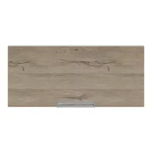 Façade casserolier ou hotte avec poignée "Pachira" bois l.79,7 x h.35,6 cm