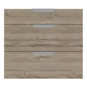 Façade 1 tiroir + 2 casseroliers "Pachira" bois l.79,7 x h.71,5 cm