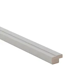 Corniche et bandeau cache-lumière GoodHome Stevia gris mat H. 35 mm x l. 240 x Ep. 5,95 cm
