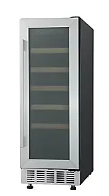 Cave à vin encastrable 20 bouteilles Inox Cooke & Lewis H.87 x L.30 x P.61,5 cm