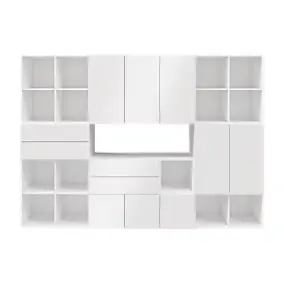 Meuble de rangement avec tiroirs blanc GoodHome Atomia H. 187,5 x L. 262,5 x P. 37 cm