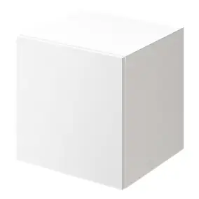 Cube de rangement avec porte blanche GoodHome Atomia H. 37,5 x L. 37,5 x P. 37 cm