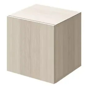 Cube de rangement avec porte effet chêne GoodHome Atomia H. 37,5 x L. 37,5 x P. 37 cm