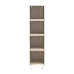 Colonne de rangement sur pieds effet chêne GoodHome Atomia H. 161 x L. 37,5 x P. 35 cm