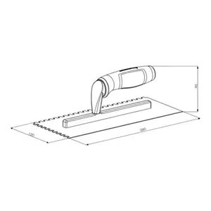 Platoir Colle Carrelage 280 x 120mm - U 6 mm