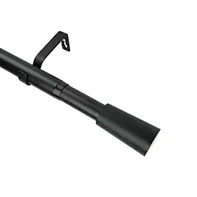 Kit de tringle à rideau extensible embout cône Araxos GoodHome 120/210 cm, Ø25/28mm noir