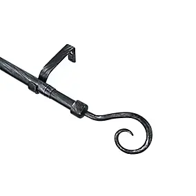 Kit de tringle à rideau GoodHome extensible 200/330cm, ⌀16/19mm noir