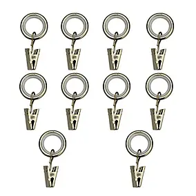 10 anneaux clip pour barre à rideau Nisis GoodHome ⌀10mm doré