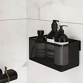 Panier de douche L noir GoodHome Elland