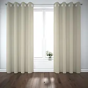 Rideau occultant Novan GoodHome coloris naturel l.260 x l.140 cm