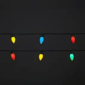 Guirlande lumineuse LED intérieure et extérieure multicolore câble vert 18 m décor ampoule