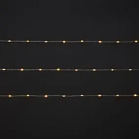 Guirlande lumineuse LED intérieure blanc froid et blanc chaud câble argenté 12 fonctions 26,42 m