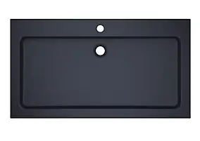 Plan vasque en résine noir l.90 cm, Cooke & Lewis Harmon