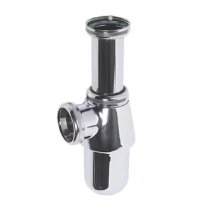 Siphon pour lavabo laiton chromé - Ø 32