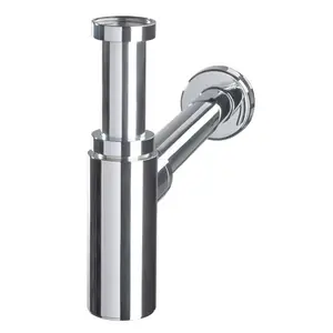 Siphon pour évier chromé 32 mm + tuyau