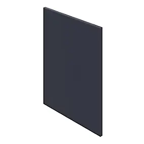 Panneau de finition bas côté droite Goodhome Garcinia et Stevia bleu mat H. 72 cm x l. 57 cm x Ep. 18 mm